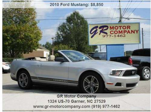 2010 Ford Mustang Premium Convertible-Leather, SYNC, Shaker Stereo! for sale in Garner, NC