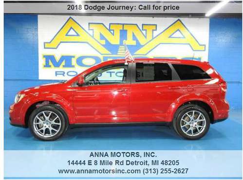2018 DODGE JOURNEY GT AWD, $00* DOWN AVAILABLE-APPLY ONLINE OR CALL... for sale in Detroit, MI