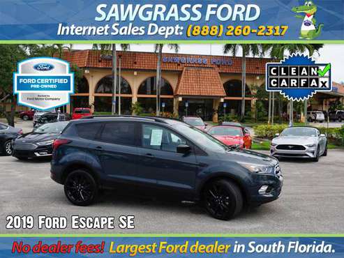 100k mi. warranty - 2019 Ford Escape SE - Stock # 99541L for sale in Sunrise, FL
