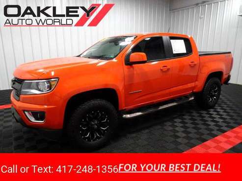 2019 Chevy Chevrolet Colorado 4WD Crew Cab Z71 pickup Orange - cars... for sale in Branson West, MO