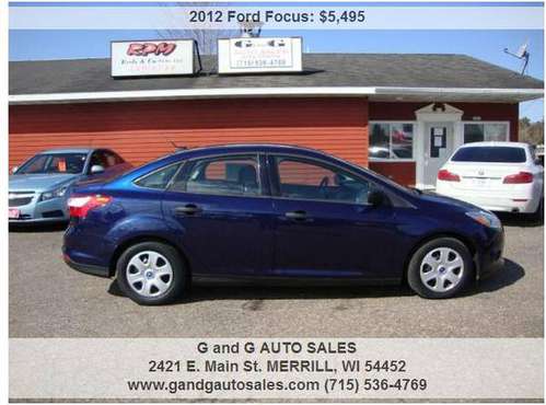 2012 Ford Focus S 4dr Sedan 131210 Miles - - by dealer for sale in Merrill, WI