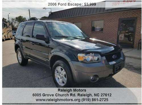 2006 Ford Escape AWD 161,548 Miles Black for sale in Raleigh, NC