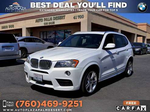 🚗 2013 BMW X3 X Drive28i, M Sport Package, Navigation, Moonroof for sale in Palm Desert , CA