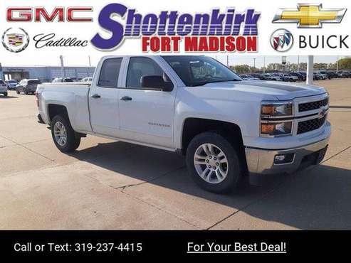 2015 Chevy Chevrolet Silverado 1500 LT pickup White for sale in Fort Madison, IA