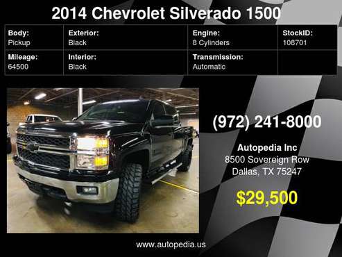 2014 Chevrolet Silverado 1500 4WD Crew Cab 143.5" LT w/1LT Your... for sale in Dallas, TX