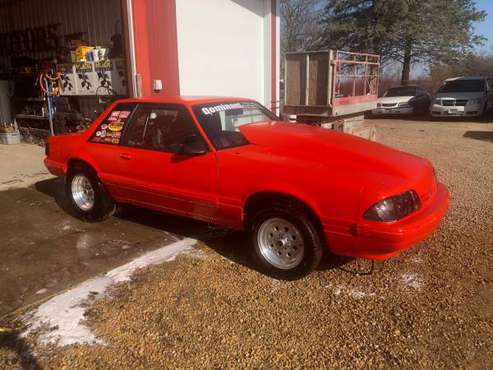 1989 Ford Mustang Notch Back Drag Race Car FOR SALE for sale in Mankato, MN