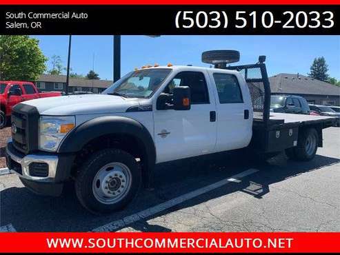 2015 FORD F-550 CREW CAB FLATBED 4X4 POWERSTROKE DIESEL - cars & for sale in Salem, OR