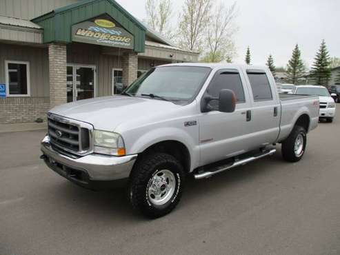 2004 ford f250 f-250 diesel crew cab short box 4x4 lariat 4wd - cars for sale in Forest Lake, MN