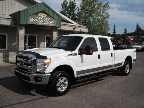 2015 ford f350 f-350 crew cab long box 4x4 gas 6.2 V8 4wd for sale in Forest Lake, WI