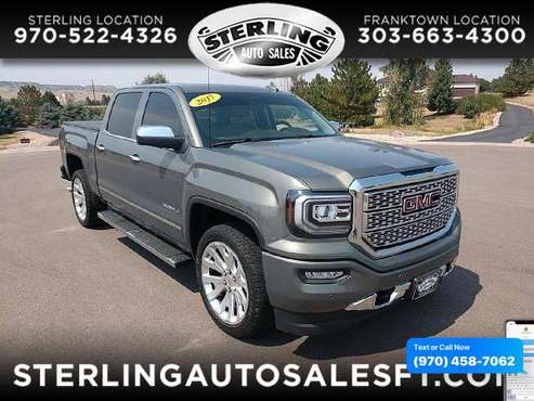 2017 GMC Sierra 1500 4WD Crew Cab 143.5 Denali - CALL/TEXT TODAY! -... for sale in Sterling, CO