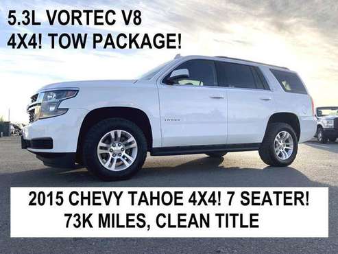 2015 CHEVROLET TAHOE 1500 LS - WORK TRUCKS FORD CHEVY - cars &... for sale in Oakley, CA