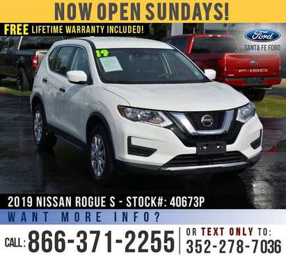 19 Nissan Rogue S Camera, Touchscreen, Cruise Control for sale in Alachua, FL