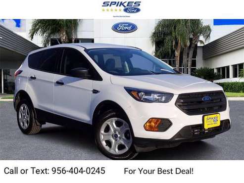 2019 Ford Escape S suv WHITE - cars & trucks - by dealer - vehicle... for sale in Mission, TX