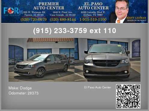 2018 Dodge Grand Caravan - Payments AS LOW AS $299 a month - 100% -... for sale in El Paso, TX