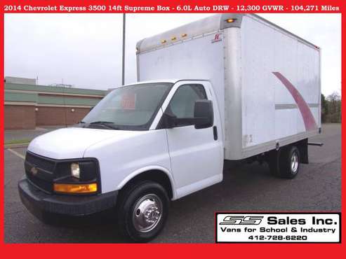 2014 Chevrolet 3500 DRW 14ft Supreme Box Truck - Ramp - 104,271... for sale in Pittsburgh, PA