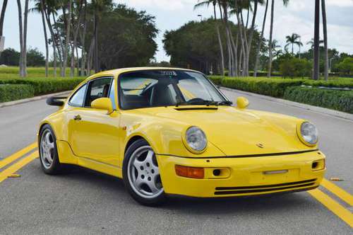 1991 Porsche 911 turbo 964-61k Miles PTS Ferrari Yellow-Engine... for sale in Miami, NY