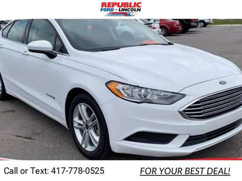 2018 Ford Fusion Hybrid SE hatchback White - - by for sale in Republic, MO