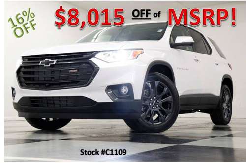 WAY OFF MSRP! NEW 2021 Chevy Traverse RS AWD White *HEATED LEATHER*... for sale in Clinton, TX