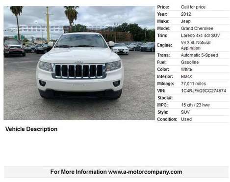 2012 JEEP GRAND CHEROKEE LAREDO - cars & trucks - by dealer -... for sale in San Antonio, TX