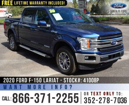 2020 Ford F150 Lariat 4WD Camera - Bluetooth - Push to Start for sale in Alachua, GA