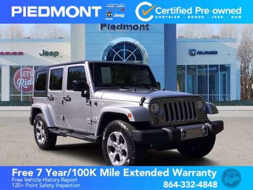 2017 Jeep Wrangler Unlimited Billet Silver Metallic Clearcoat - cars for sale in Anderson, SC