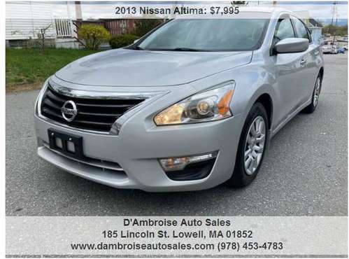 2013 Nissan Altima 2 5 S 4dr Sedan, 1 OWNER, 90 DAY WARRANTY! for sale in Lowell, MA