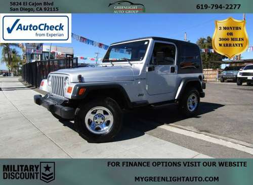 2002 JEEP WRANGLER APEX EDITION Military Discount! for sale in San Diego, CA