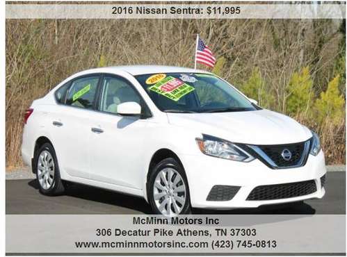 2016 Nissan Sentra S - One Owner! Low Miles! Like New! Gets 39 MPG! for sale in Athens, TN