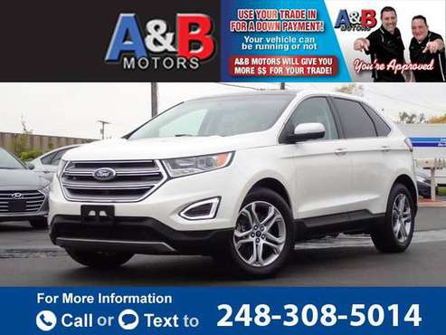2016 Ford Edge Titanium suv Off White - cars & trucks - by dealer -... for sale in Waterford Township, MI