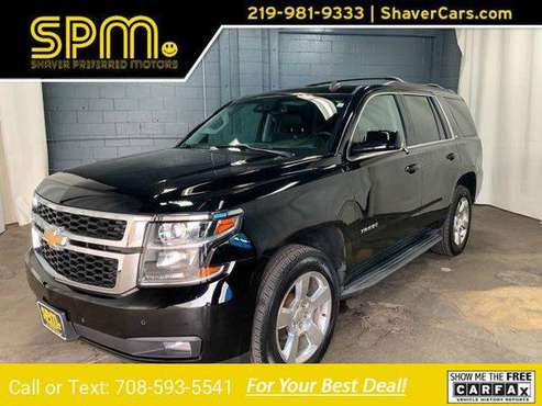 2015 Chevy Chevrolet Tahoe LT suv Black - cars & trucks - by dealer... for sale in Merrillville, IL