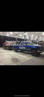 Buying all unwanted cars and trucks, cash same day, no title ok! for sale in Orlando, FL