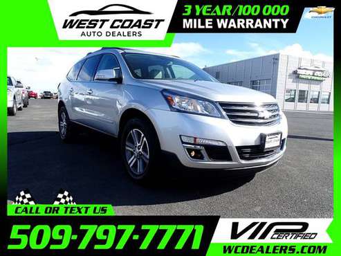 234/mo - 2015 Chevrolet Traverse 2LT 2 LT 2-LT AWD for sale in Moses Lake, WA