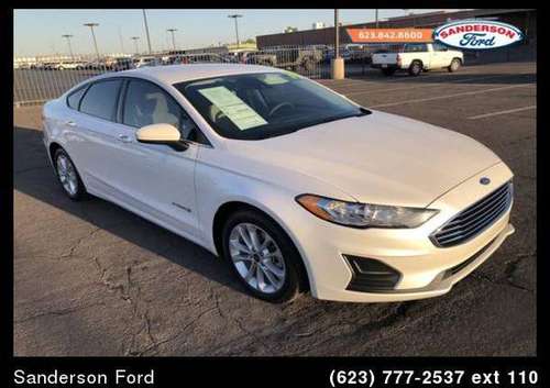 2019 Ford Fusion Hybrid SE White - - by dealer for sale in Glendale, AZ