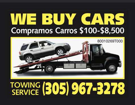 COMPRAMOS CARRO! We buy junk cars for sale in Miami, FL