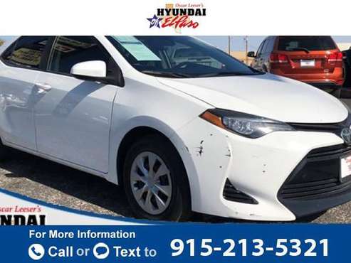 2017 Toyota Corolla L sedan White - cars & trucks - by dealer -... for sale in El Paso, TX