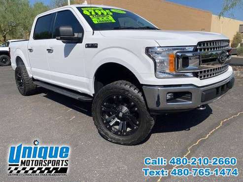 LIFTED 2018 FORD SUPERCREW XLT 4X4 3.5 LITER TWIN TURBO V6 EASY FINA... for sale in Tempe, AZ