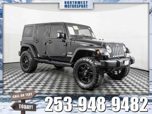 Lifted 2017 *Jeep Wrangler* Unlimited Sahara 4x4 - cars & trucks -... for sale in PUYALLUP, WA