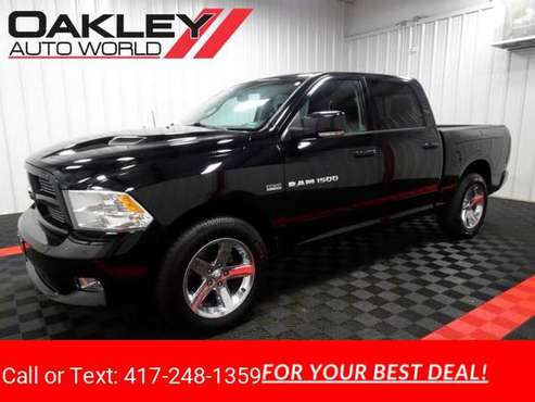 2012 RAM 1500 Crew Cab Sport pickup Black - - by for sale in Branson West, MO