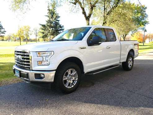 2017 Ford F-150 Supercab XLT 4x4 truck, white for sale in Sauk Centre, MN