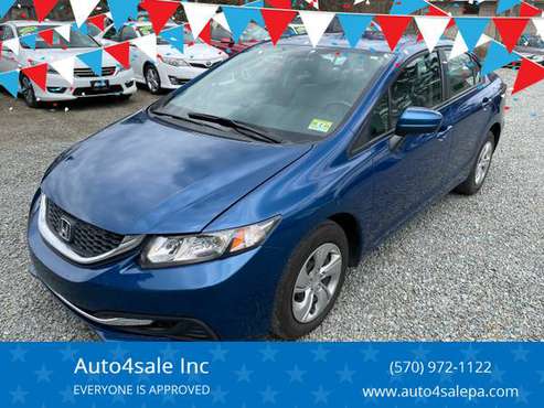 2014 Honda Civic LX, VERY LOW MILES, WARRANTY - - by for sale in Mount Pocono, PA