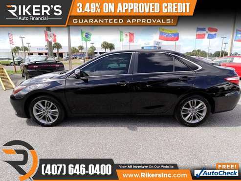 $145/mo - 2015 Toyota Camry SE - 100 Approved! - cars & trucks - by... for sale in Kissimmee, FL