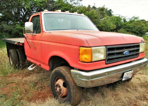 1988 Ford F350 Reg Short Flatbed AWD 7 3L Diesel 5 Speed for sale in Waianae, HI