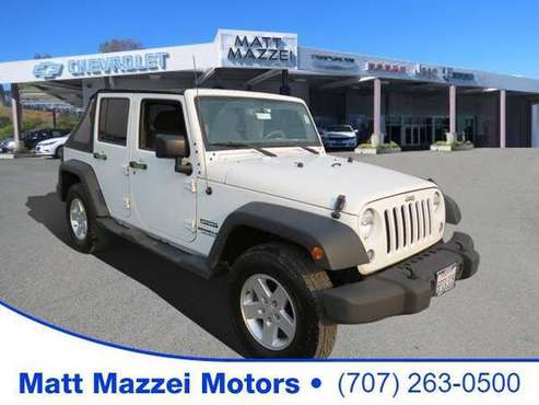 2017 Jeep Wrangler SUV Unlimited Sport (Bright White - cars & trucks... for sale in Lakeport, CA