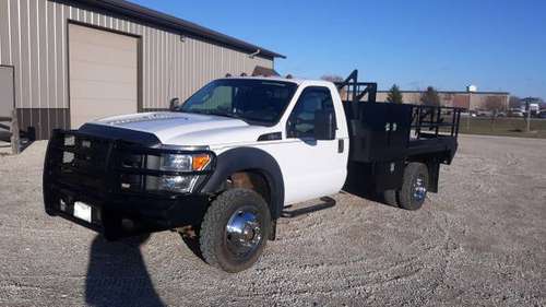 2012 Ford F550 4x4 12ft Flatbed 114k 3yr Engine Warranty F-550 -... for sale in Havelock, IA