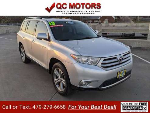 2013 Toyota Highlander Limited 4dr SUV suv Silver for sale in Fayetteville, AR