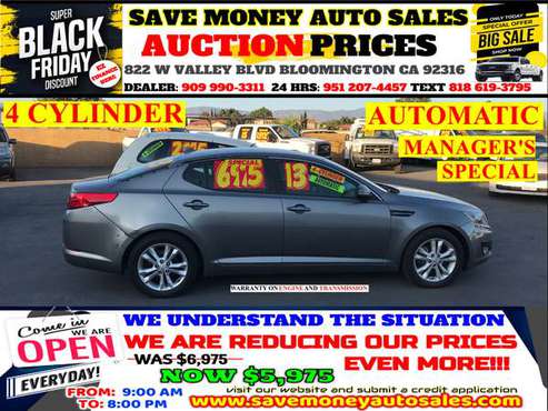2013 KIA OPTIMA LX>4 CYLDS>AUTOMATIC>CALL 24HR - cars & trucks - by... for sale in BLOOMINGTON, CA