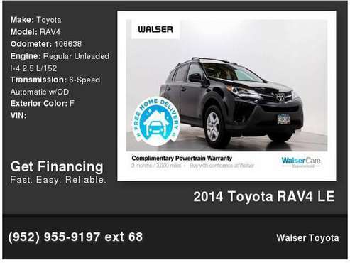 2014 Toyota RAV4 LE - - by dealer - vehicle automotive for sale in Bloomington, MN