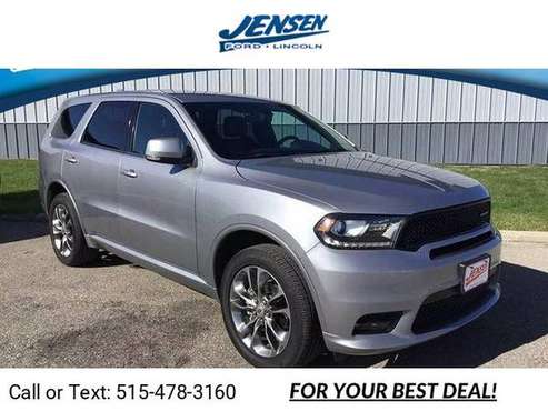 2019 Dodge Durango GT Plus suv Silver - cars & trucks - by dealer -... for sale in Marshalltown , IA
