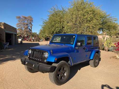 2016 Blue Jeep Wrangler Unlimited - cars & trucks - by owner -... for sale in Scottsdale, AZ