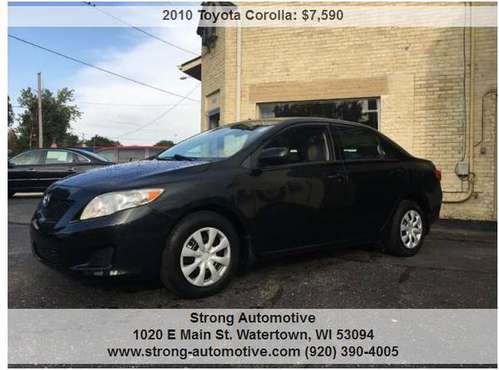 2010 Toyota Corolla LE 4dr Sedan 4A - cars & trucks - by dealer -... for sale in WATERTOWN, IL